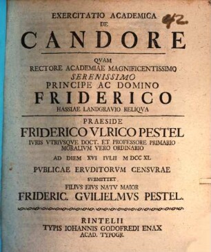 Exercitatio acad. de candore