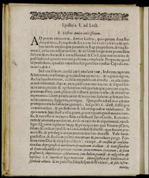 Epistola I. ad Lect.