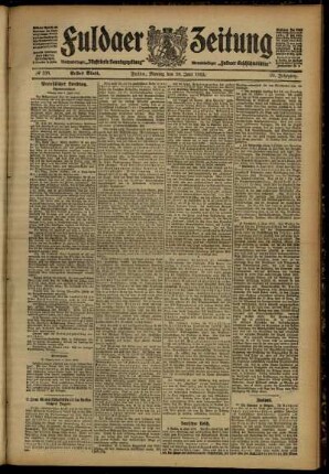 Erste Ausgabe vom Montag, den 10. Juni 1912.