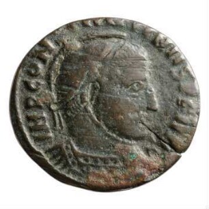 Münze, Follis, Aes 3, 319 n. Chr.
