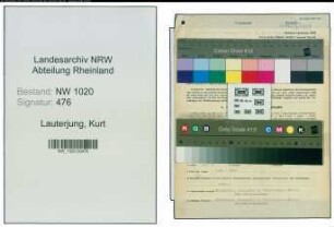 Entnazifizierung Kurt Lauterjung , geb. 29.04.1921 (Finanzbeamter)