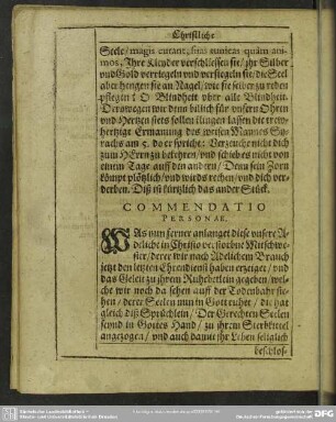 Lebenslauf : Commendatio Personae