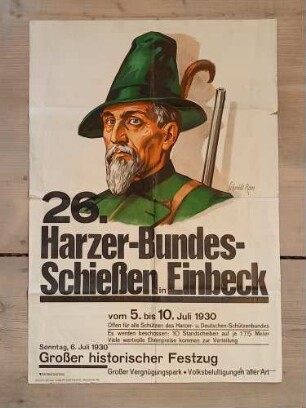Plakat / 26. Harzer Bundesschießen / Einbeck