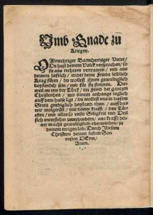 Umb Gnade zu Kriegen.