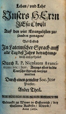 Leben vnd Lehr Vnsers Herrn Jesu Christi, 2