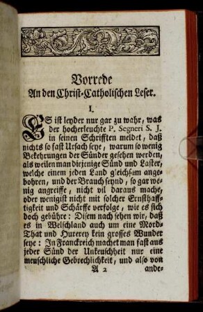 Vorrede An den Christ-Catholischen Leser.