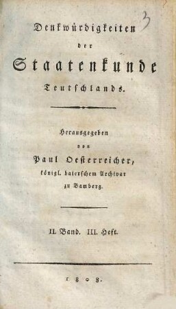 Denkwuerdigkeiten der Staatenkunde Teutschlands, 2,3