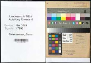Entnazifizierung Simon Steinhaeuser , geb. 02.05.1906 (Kaufmaennischer Angestellter)