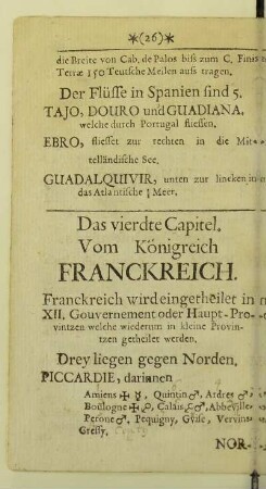 Das vierdte Capitel. Vom Königreich Franckreich