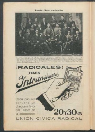 Rosario.- Notas estudiantiles