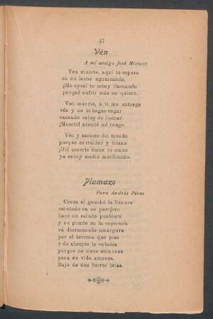 Plumazo : Para Andrés Pérez