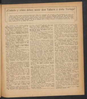 ¿Cuándo y cómo deben morir don Tallarín y doña Tortuga?