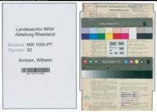 Entnazifizierung Wilhelm Arntzen , geb. 07.12.1919 (Tischler)