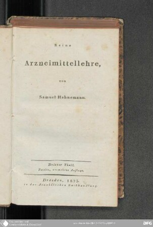 3: Reine Arzneimittellehre