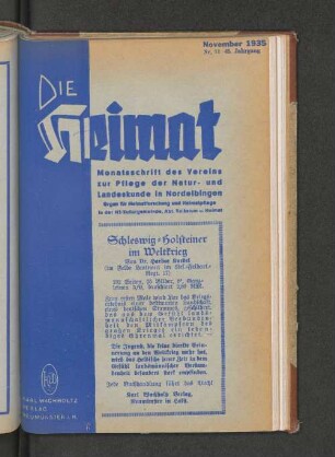 November 1935, Nr. 11, 45. Jahrgang