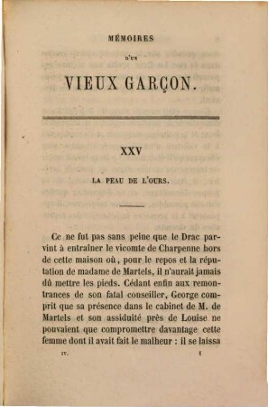 Mémoires d'un vieux garçon, 4