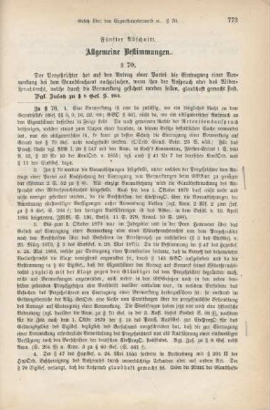 Fünfter Abschnitt. Allgemeine Bestimmungen.