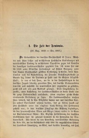 Geschichte der Erlanger Burschenschaft, 1. Von der Gründung der Teutonia bis zur Auflösung der Arminia (27. August 1816 bis 9. Mai 1833)