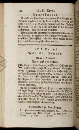 XVII. Titul. Von den Feuern.