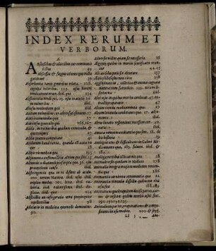 Index Rerum Et Verborum.