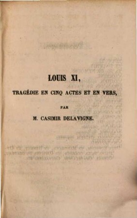 Louis XI : tragédie en cinq actes et en vers