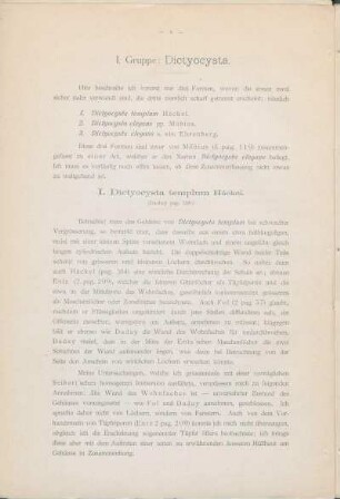 1. Dictyocysta templum Häckel.