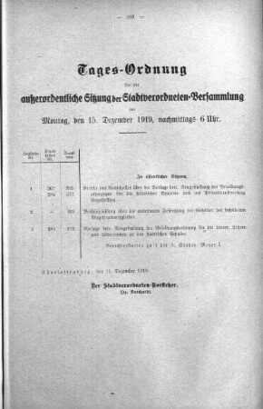 Tages-Ordnung No. 20. (284-285), 15. Dezember 1919