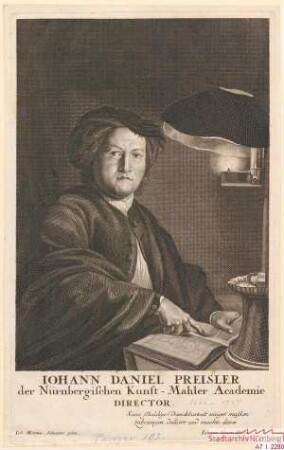 Johann Daniel Preißler, Direktor der Nürnbergischen Kunstmalerakademie