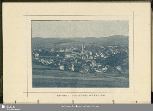 Eibenstock. Sommerfrische und Luftkurort