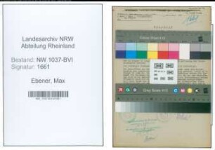 Entnazifizierung Max Ebener , geb. 05.01.1911 (Versicherungsagent)