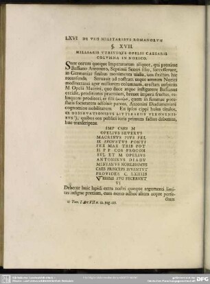 §. XVII. Milliaris Utrisque Opelii Caesaris Columna In Norico