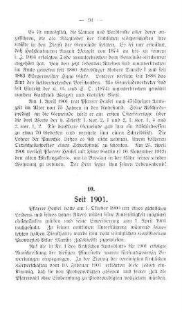 10. Seit 1901