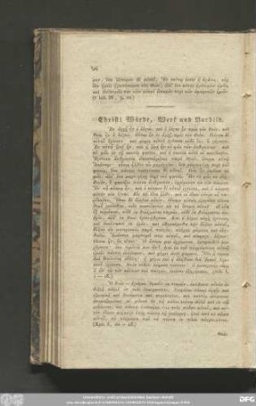 Christi Würde, Werk und Vorbild.