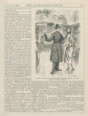 Police constable (demobilised officer) meets an old friend from France.