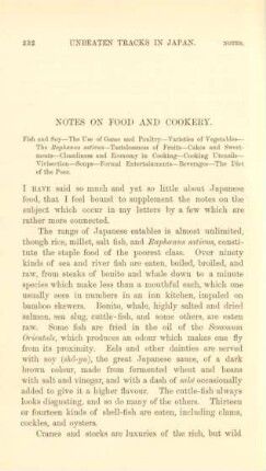 Notes on food and cookery