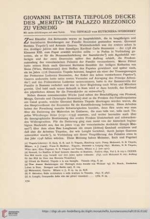 9: Giovanni Battista Tiepolos Decke des "Merito" im Palazzo Rezzonico zu Vendig