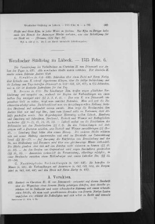 Wendischer Städtetag zu Lübeck. - 1515 Febr. 6.