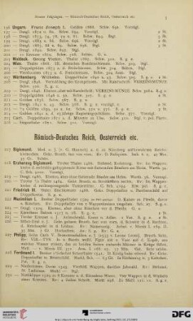 Römisch-Deutsches Reich, Oesterreich etc. (Nr. 217-375)