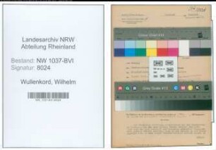 Entnazifizierung Wilhelm Wullenkord , geb. 20.03.1892 (Arbeiter)