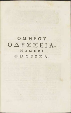 Homeri Odyssea.