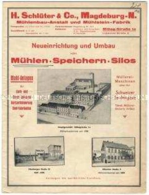 Neueinrichtung und Umbau von Mühlen, Speichern und Silos
