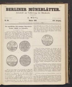 No. 194. Oktober 1896