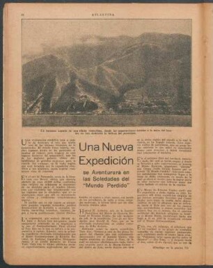 Una nueva expedición se aventurará en las soledades del "Mundo perdido"