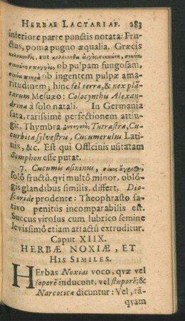 Caput XIIX. Herbae Noxiae, et His Similes.
