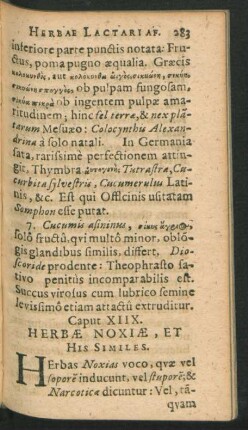 Caput XIIX. Herbae Noxiae, et His Similes.