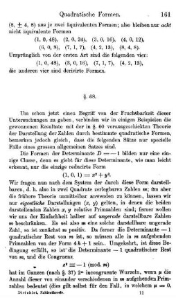§. 68. Zerlegung der Zahlen in zwei Quadratzahlen