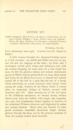 Letter XIV. Comfort disappears ...