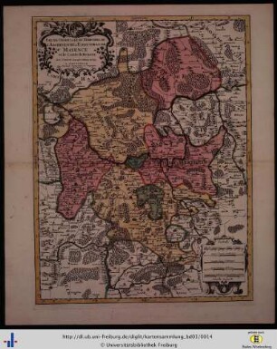 Partie Orientale du Temporel de l'Archevesché et Eslectorat de Mayence et le Comté de Reineck