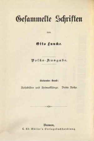 Gesammelte Schriften, 7
