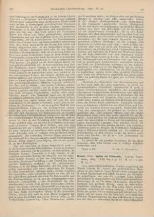 598-601 [Rezension] Wundt, Wilh., System der Philosophie